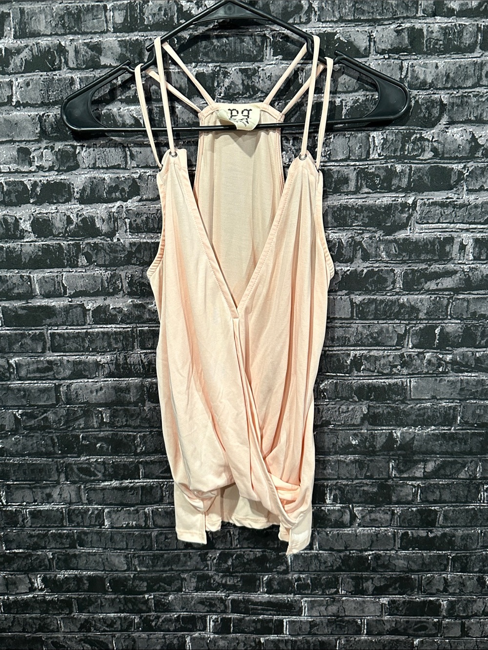 PPLA Pale Peach Draped Double-Strap Camisole